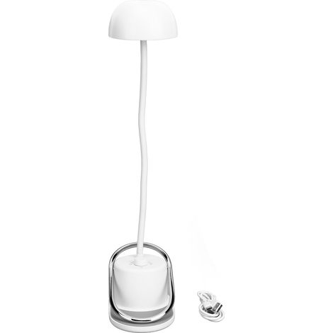 Lampe de bureau LED rechargeable USB, à intensité variable, protection des yeux, pince orientable à 360°, lampe de lecture de table pour chambre à coucher ou chevet.
