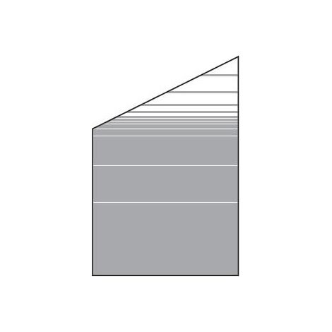 VETRO Glasscheibe ECKE links B 1200 x H 1200/1800 mm