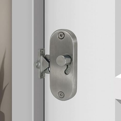 Loquet coulissant à angle droit de 90 degrés, compatible avec la plupart des serrures de porte, gain de place et adapté à toutes les portes en bois. (1/5)