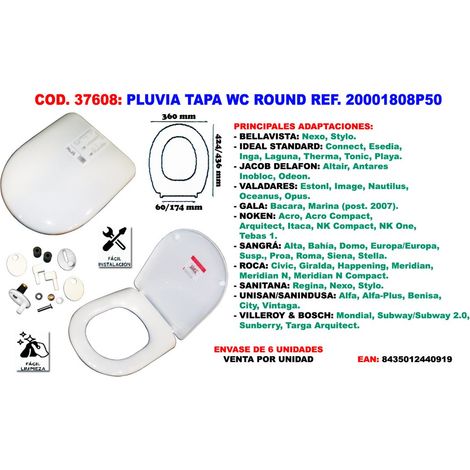 Pluvia Runder Toilettensitz Ref. 20001808P50