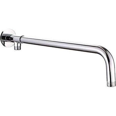 Brazo de ducha de acero inoxidable con soporte de cobre, apto para cabezal de ducha (38 cm) (1/4)