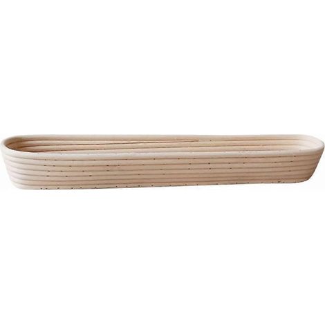 Panier à pain long pour la fermentation de la pâte, idéal pour la fabrication artisanale de baguettes. Facile à nettoyer, pour un usage domestique et professionnel. (1/5)