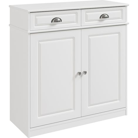SoBuy Armario zapatero con 2 cajones Blanco 80x35x82,2cm Moderno FSB104-W (1/5)
