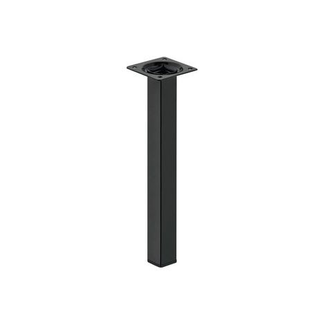 Pied régulateur noir mat 700 mm – Vérin pour meuble – Longueur 700 mm – Finition noir mat – Pour bois dur et teck – Hafele (1/2)