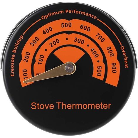Thermomètre magnétique pour cuisinière Moniteur de température pour Ventilateur de cheminée Indicateur de brûlure d'incendie
