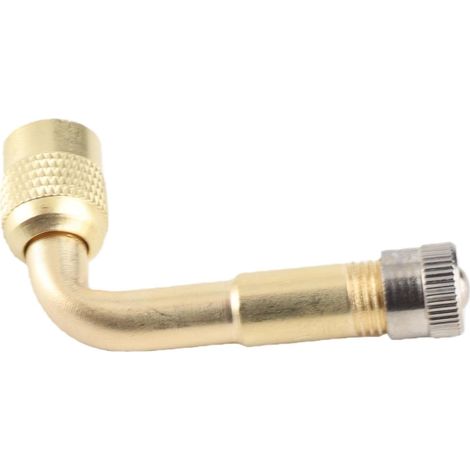 Rallonges de Valve,Valve Coudée Moto Adaptateur D'Extension de Valve de Pneu Coudé À 90 Degrés en Laiton pour Moto,Vélo,Tondeuse et Scooter (1/5)