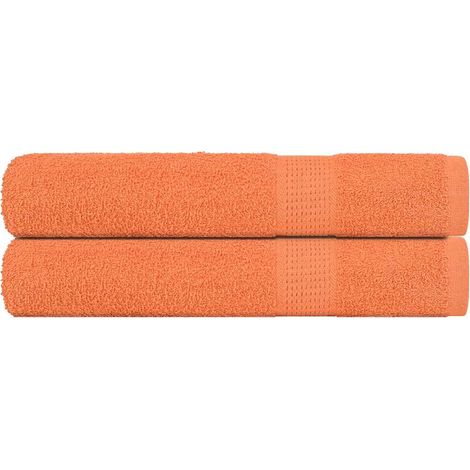 Serviettes de sauna FROGN, lot de 2, orange, 80 x 200 cm, 360 g/m² (1/5)
