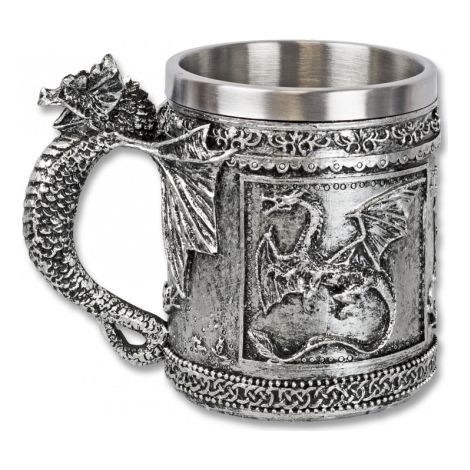 Tole10 Kaiserliche Dekorationskaraffe, Modell Drache, Gesamtgröße 12 cm, Material Harz und Aluminium
