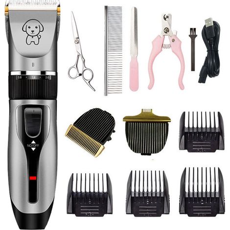 Tondeuse professionnelle sans fil pour chiens et chats à poils longs et épais - Kit de coupe pour chiens et chats-AquaForge (1/5)