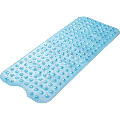 Tapis de douche galet anti-moisissure et antidérapant (100 x 40 cm, bleu)-Fei Yu