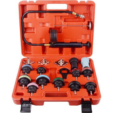 Tester per sistema di raffreddamento a 18 pezzi, tester di pressione del radiatore, test di pressione del radiatore, tester di pressione, tester per sistema di raffreddamento, tester di pressione (1/5)