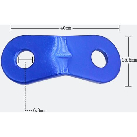Tendeur de Corde, Tendeur de Corde Camping, 2 Trous Alliage d’Aluminium Ajusteur de Corde à Vent Tendure, pour Tente Bâche Randonnée Camping, Bleu, 15 Pièces (1/3)