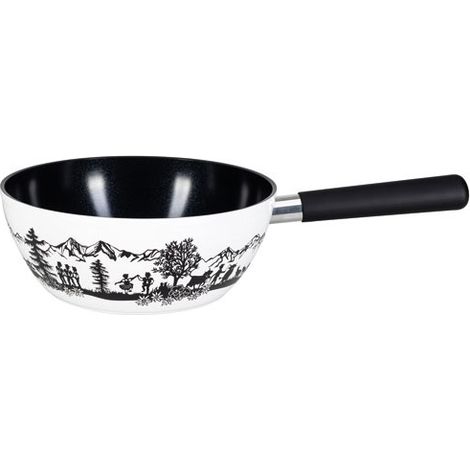 Poêlon à fondue 22cm blanc/ noir - Nouvel - 405582 (1/2)