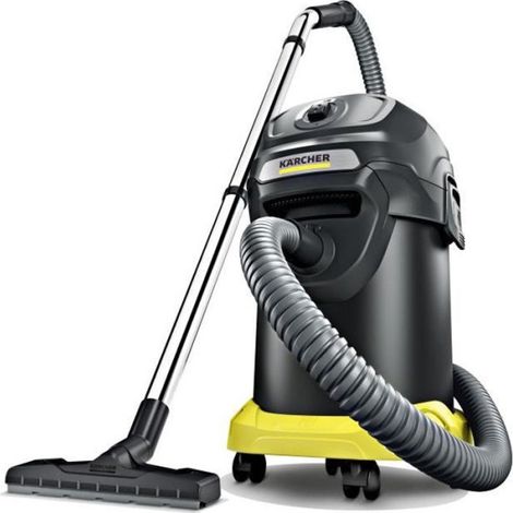 Kärcher – Aspirateur à cendre 600W – Cuve métal 17L – Flexible acier pour cendres tièdes et poussières – 4 roues pour maniabilité