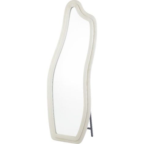 Specchio da Arredo con Cornice in Velluto Onda Beige 160 x 55 cm (1/2)