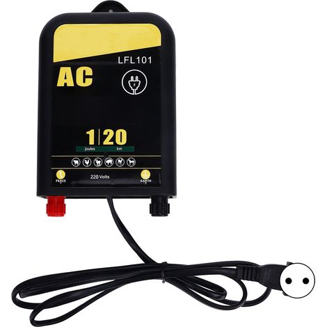 Chargeur de clôture électrique 20km 1 Joule, système de clôture électrique excitateur anti-intrusion pour animaux sauvages (1/5)