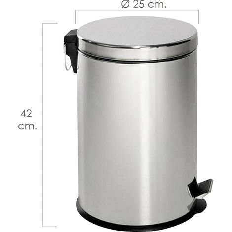 Maurer Edelstahleimer 12 Liter Ø 25 x 42 cm.