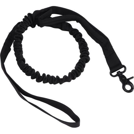 Schwarze Nylon-Trainingsleine für mittelgroße und große Hunde, taktischer Militärgurt für Arbeits- und Trainingshunde (1/5)