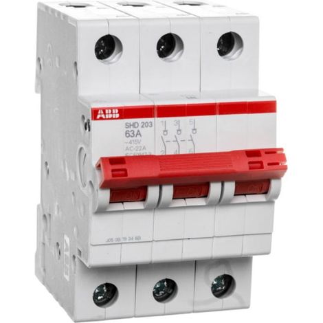 Interruttore di sezionamento modulare 63A 3P SHD203/63 2CDD273111R0063