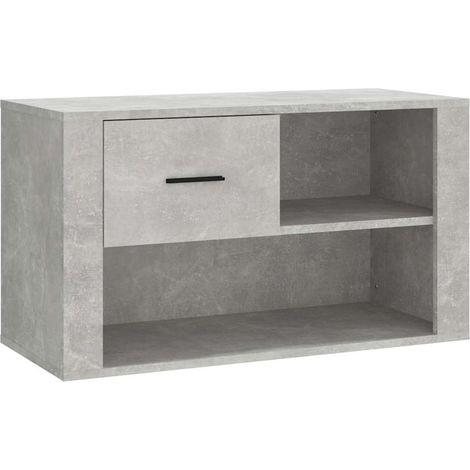 Scarpiera  Mobile per scarpe Grigio Cemento 80x35x45 cm in Legno Multistrato (1/5)
