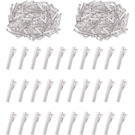 Pack of 200 3.2cm alligator hair clips, perfect for duckbill-shaped metal hair clips, simple hairpins for hairstyling and DIY accessories (1/5)
