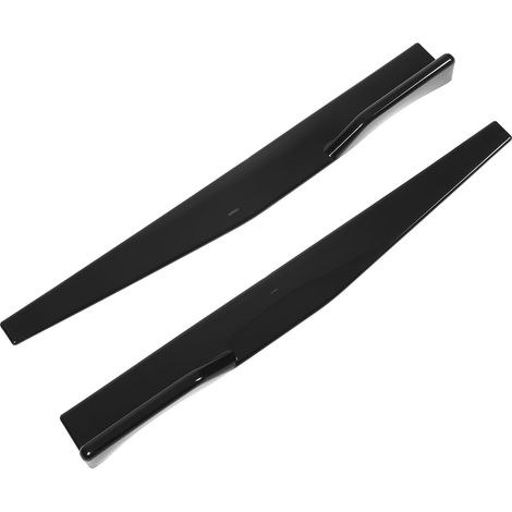 Set mit 2 Seitenschwellerspoilern, links und rechts, 860 mm, glänzend schwarz, ABS, kratzfest, aerodynamisch, universell passend (1/5)