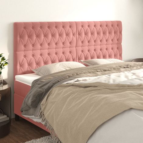 Tête de lit Rose 180x7x118/128 cm Velours (1/5)