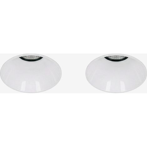Pack de 2 downlights LED empotrables sin marcos trimless redondos Ø6,8 cm en aluminio Orelva SKLUM (1/5)