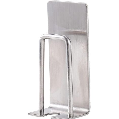 Support de dentifrice de salle de bain en acier inoxydable, organisateur de tasse de rince-bouche mural (2 pièces) (1/5)