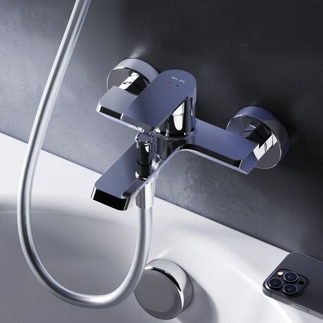 AM.PM Mitigeur Baignoire Chrome Robinet Baignore Main Monté Mur pour Salle de Bains Mélangeur de Baignoire en Laiton (1/4)