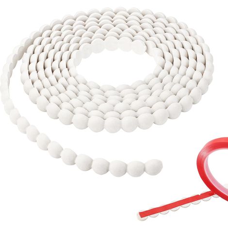 Garniture de moulage flexible en PVC de 3 m, moulage adhésif pliable avec un rouleau de ruban adhésif, garniture décorative polyvalente en demi-perle 3D pour bord mural, bordure de cadre de miroir (1/5)