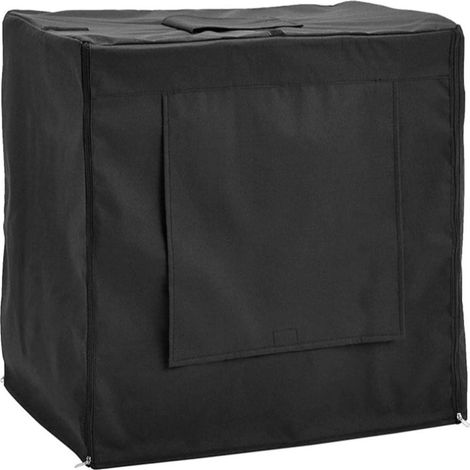 Housse de cage pour chien, housse de cage pour chien, housse de niche en tissu Oxford coupe-vent pour cage métallique pour protection intérieure et extérieure (noir 60x52x46 cm) (1/5)