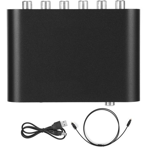 Décodeur Audio Optique 5.1 avec DTS et Dolby Digital, Conversion Coaxial/RCA pour Home Cinéma (1/5)