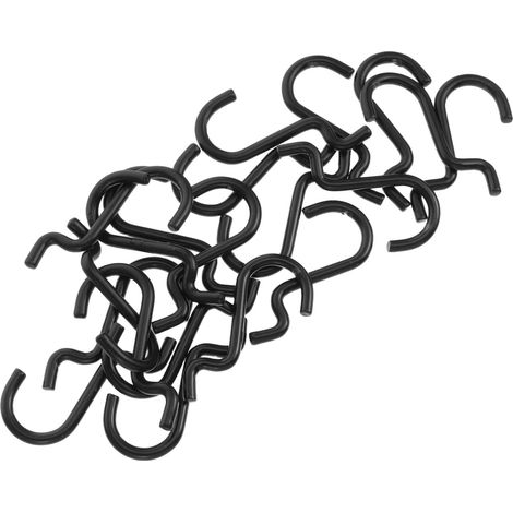 Ganchos de Metal Hierro Negro para Tablero Perforado 20 Piezas (1/5)