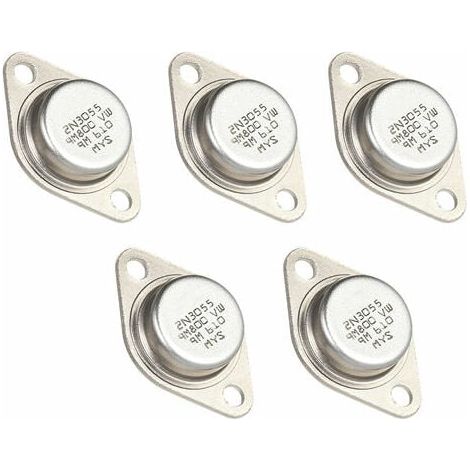 Stück hochwertige 2N3055-Leistungstransistoren NPN TO-3 Metallgehäuse 15 A/60 V. Set mit 5 Transistoren (1/4)