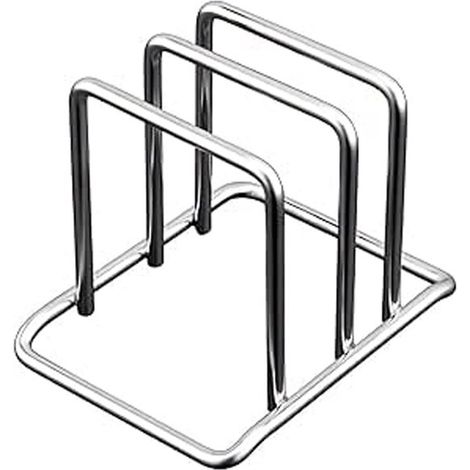 1 Porte-planche à découper, Acier inoxydable, Support stable, Égouttoir multifonction, Rangement cuisine (1/5)