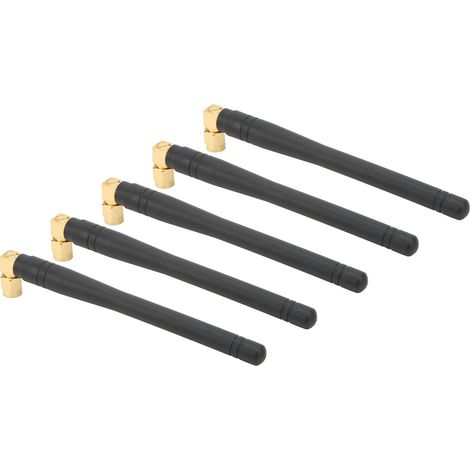 Lot de 5 antennes WiFi à gain élevé de 3 dBi avec connecteur SMA mâle, idéales pour drones, alarmes de sécurité et domotique. (1/5)