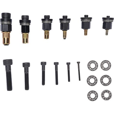 Ortviai Ensemble de 6 têtes de rivets à main M3-M10 en acier pour rivetage en espaces confinés avec kit adaptateur anti-perte et mode manuel/électrique