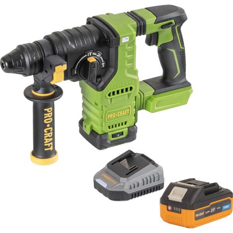 Martello perforatore a batteria Procraft PHA30bb 20 V 2,8 J SDS plus Brushless + 1x batteria 4,0 Ah + caricabatteria