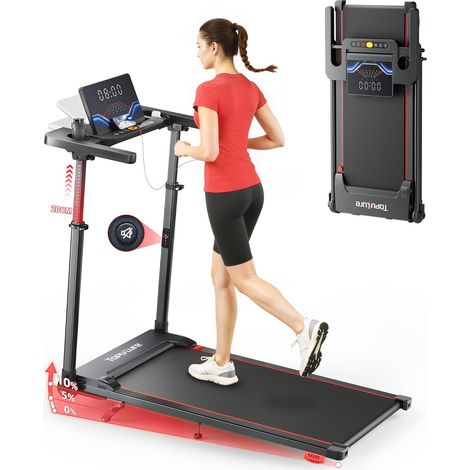 Tapis de Course 6 en 1,Inclinable 10%,Vitesse 12KM/H,Colonne Montante télescopique,2.5HP,Télécommande Mute,Walking Pad,Tapis de Marche,Tapis Roulant,Compact et Portable,Adapté aux familles (1/5)