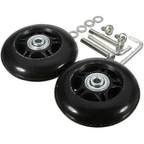 2er-Pack Ersatzrollen für Koffer, Gummilenkrollen, Lager-Reparatursets-70mm24mm