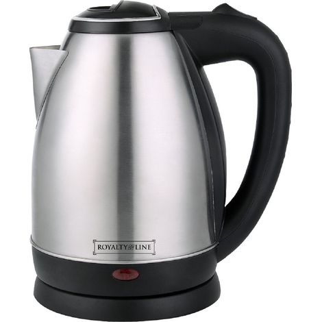 TRADE SHOP - Bollitore Elettrico In Acciaio Inox 1,8lt 2200w Acqua Calda Bollilatte Silver -