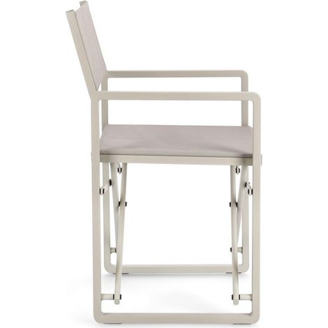 Sedia da regista "Konnor" struttura in alluminio, seduta in textilene, ideale per giardino -Rastin (1/5)