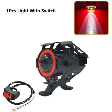 Feux auxiliaires à LED Angel Eyes pour phare de moto 12V clignotants longue portée, feux de jour, projecteurs additionnels, lentille de lampe, feux antibrouillard (1/3)