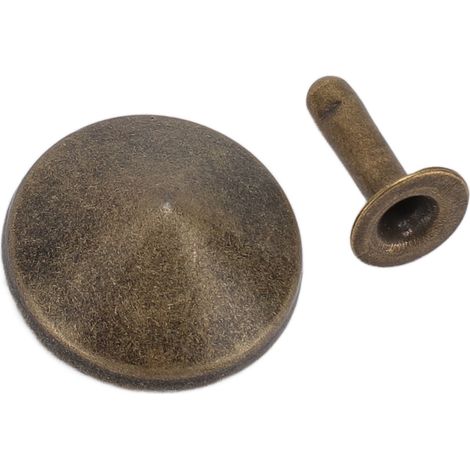 Kit de rivets en cuir de 18 mm, antirouille, inaltérables et durables, en fer bronze. Accessoires pour la création de bracelets, chapeaux et ceintures en cuir. (1/5)