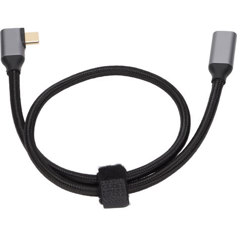 Câble d'extension USB-C à angle droit 4K 100W PD 5A, mâle-femelle 50 cm, USB 3.1 Gen 2 (1/5)