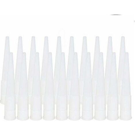 20 silicone cartridge nozzles, replacement silicone nozzle tips, cartridge nozzles (inner diameter of the interface: 15 mm)--DTEKGAZ