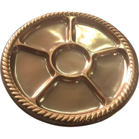 Set de 2 plateaux de 6 compartiments 30 cm Or (1/2)