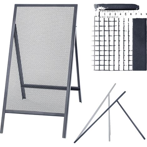 Tamis à sable de maçonnerie, cadre en acier durable, tailles de maille polyvalentes, GRIS (1/5)