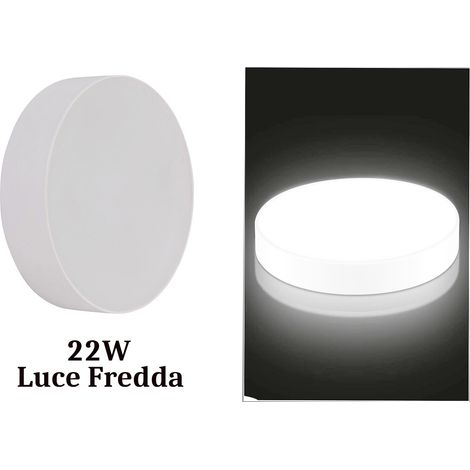 Plafoniera Led Soffitto 22W Luce Fredda Applique Rotondo Lampada Moderna Bianca (1/5)